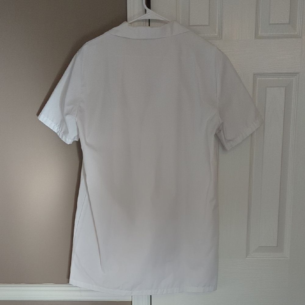 Short Sleeve Lab Coat Scientist White Coat Uniform Health Professionals - Picture 2 of 5